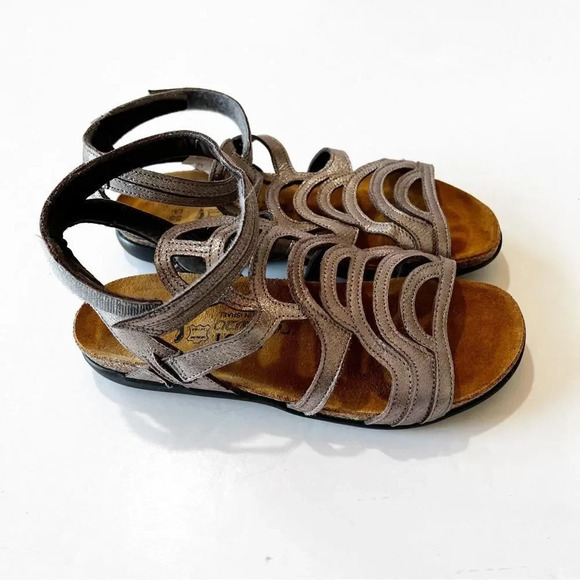 NAOT Sara Metallic Leather Gladiator Style Sandals Women’s Size‎ 4 EU 35 Summer - Picture 11 of 11